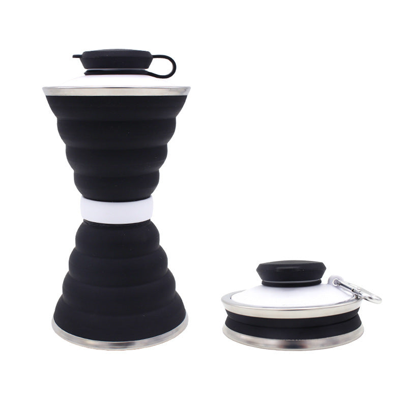 500ML Silicone Water Bottle Cup Foldable Leak Proof Portable Sports Travel Water Bottles For Outdoor Travel Gym Hiking Reuseable Kitchen Gadgets - Luxmox