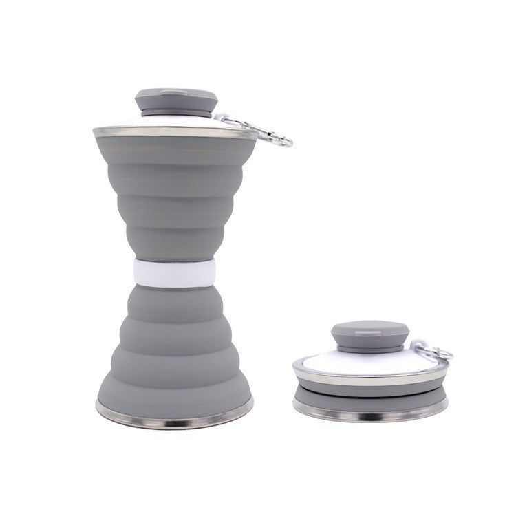 500ML Silicone Water Bottle Cup Foldable Leak Proof Portable Sports Travel Water Bottles For Outdoor Travel Gym Hiking Reuseable Kitchen Gadgets - Luxmox