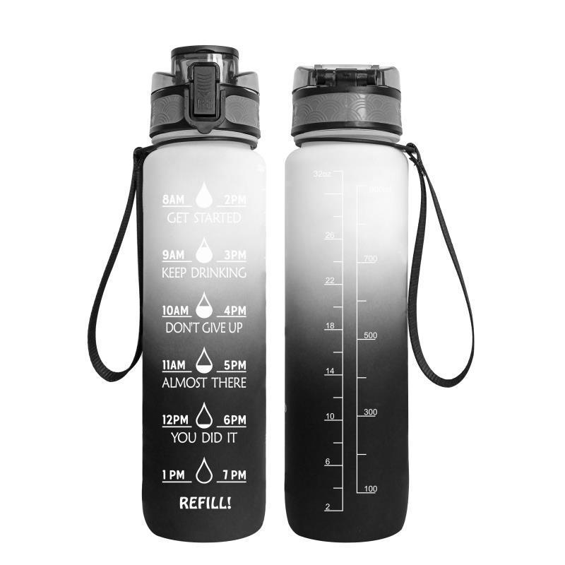 Transparent Flask Water Bottle 1000ml Bottled Kawaii Bottle Bpa Free Infuser Plastic Milk Sports Clear Water Bottle Kawaii Cup - Luxmox
