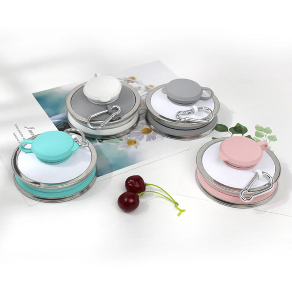 500ML Silicone Water Bottle Cup Foldable Leak Proof Portable Sports Travel Water Bottles For Outdoor Travel Gym Hiking Reuseable Kitchen Gadgets - Luxmox