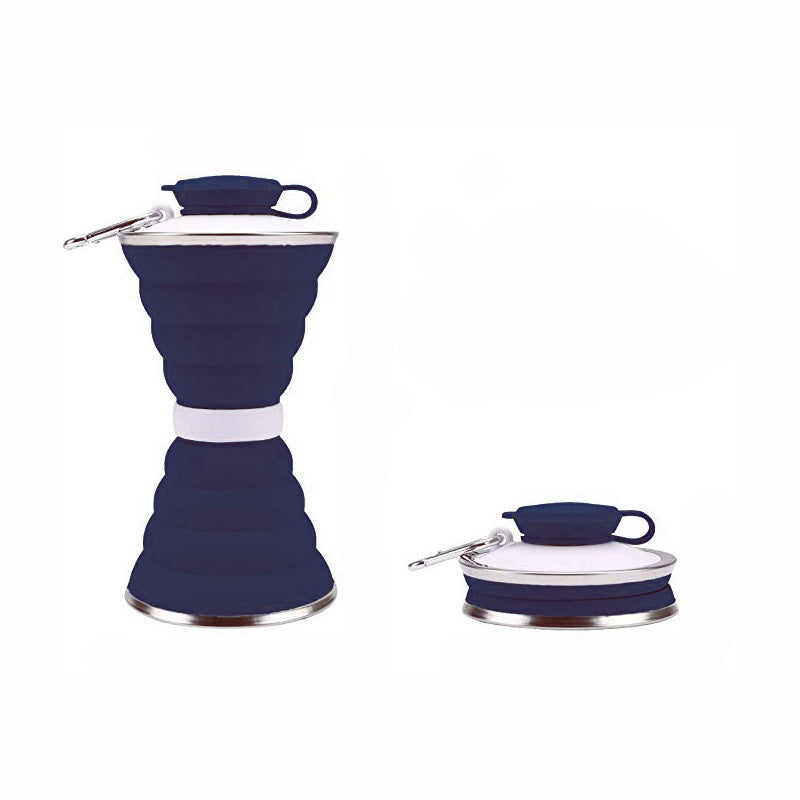 500ML Silicone Water Bottle Cup Foldable Leak Proof Portable Sports Travel Water Bottles For Outdoor Travel Gym Hiking Reuseable Kitchen Gadgets - Luxmox