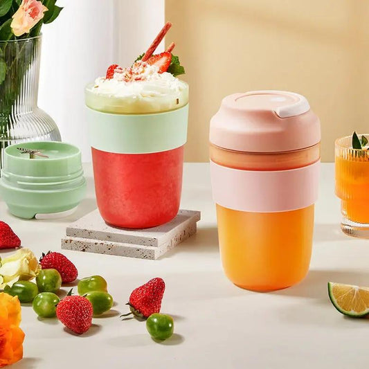 Portable Blender Juicer Cup Rechargeable With 4 Blades For Shakes And Smoothies Maker 400ml Fresh Fruit Mixer Juicer Cup - Luxmox