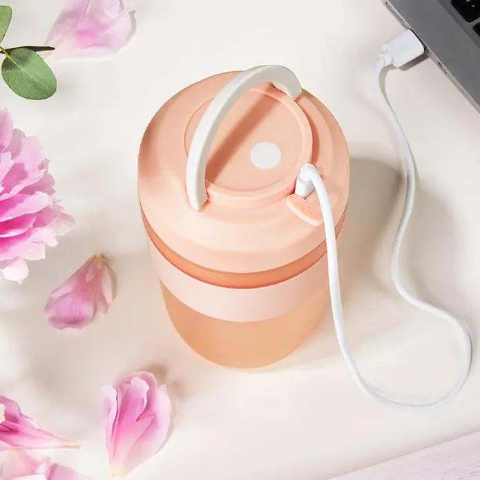 Portable Blender Juicer Cup Rechargeable With 4 Blades For Shakes And Smoothies Maker 400ml Fresh Fruit Mixer Juicer Cup - Luxmox